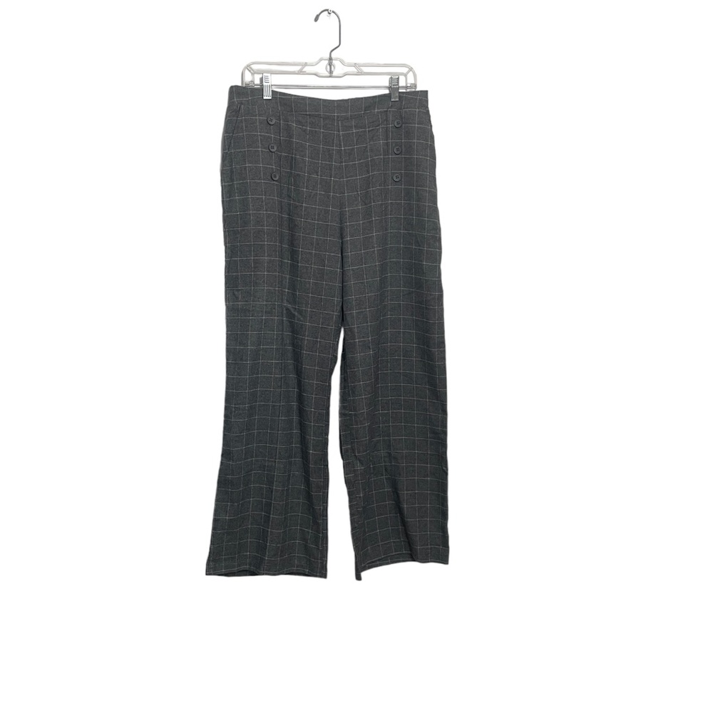 Belle Poque Elegant Retro XL Grey Plaid‎ Flannel Feel Pants - Picture 6 of 9